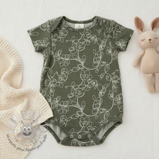 Mussola/Doppia garza EMBROIDERY Climbing flowers pickle