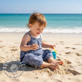 Mussola/Doppia garza JACQUARD Anchor 2-side faded gray navy