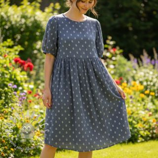 Mussola/Doppia garza JACQUARD Anchor 2-side faded gray navy