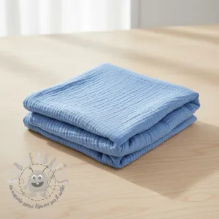 Mussola/Doppia garza royal blue