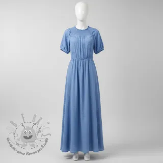 Mussola/Doppia garza royal blue