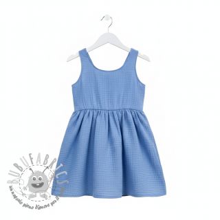 Mussola/Doppia garza royal blue