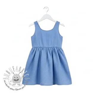 Mussola/Doppia garza royal blue