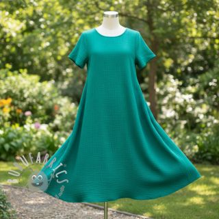 Mussola/Doppia garza dark teal