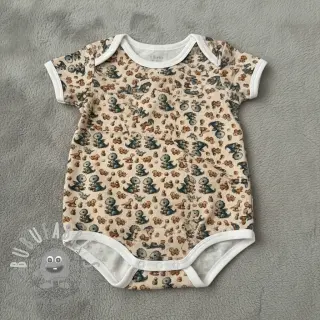 Mussola/Doppia garza Baby dino design B digital print