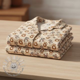 Mussola/Doppia garza Safari buddys design D digital print