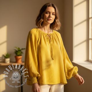 Mussola/Doppia garza banana ORGANIC