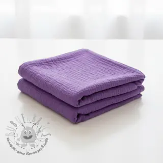 Mussola/Doppia garza violet ORGANIC