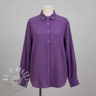 Mussola/Doppia garza violet ORGANIC