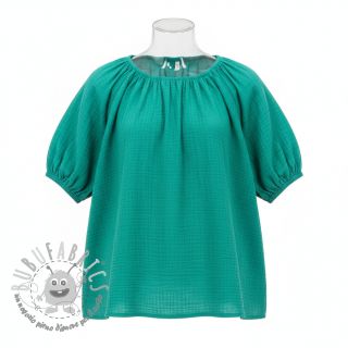 Mussola/Doppia garza dark teal ORGANIC