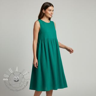 Mussola/Doppia garza dark teal ORGANIC