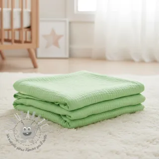 Mussola/Doppia garza light lime ORGANIC
