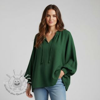 Mussola/Doppia garza dark green ORGANIC