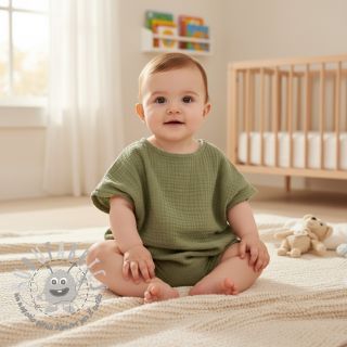 Mussola/Doppia garza moss green ORGANIC