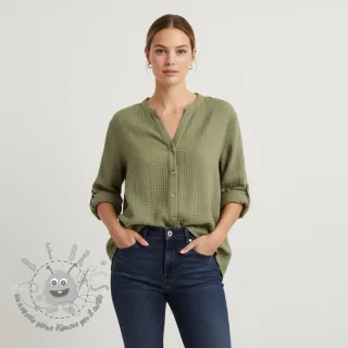 Mussola/Doppia garza moss green ORGANIC