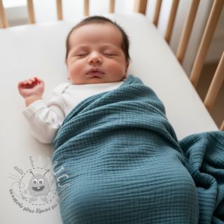 Mussola/Doppia garza indigo ORGANIC