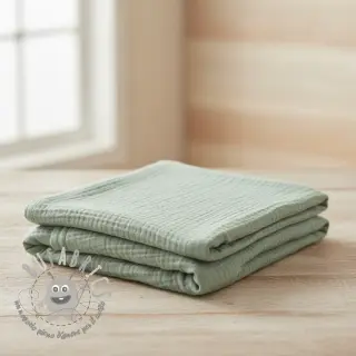 Mussola/Doppia garza dark mint ORGANIC