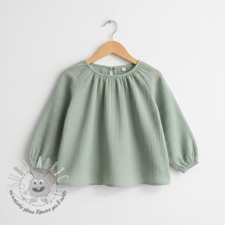 Mussola/Doppia garza dark mint ORGANIC