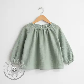 Mussola/Doppia garza dark mint ORGANIC