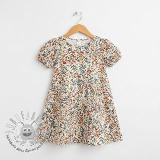 Mussola/Doppia garza Oldstyle flowers white digital print