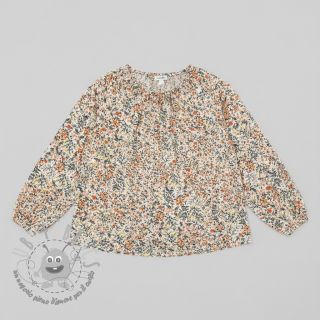 Mussola/Doppia garza Oldstyle flowers white digital print