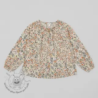 Mussola/Doppia garza Oldstyle flowers white digital print