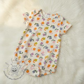 Mussola/Doppia garza Retro flowie ecru