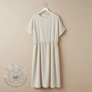Mussola/Doppia garza YARN DYED Thin strip beige