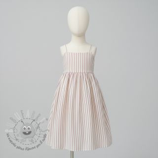 Mussola/Doppia garza YARN DYED Thin strip mauve