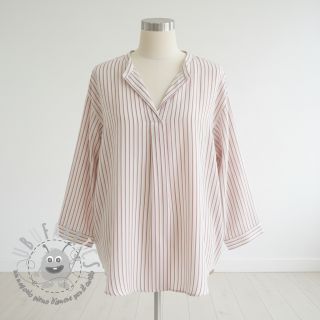 Mussola/Doppia garza YARN DYED Thin strip mauve