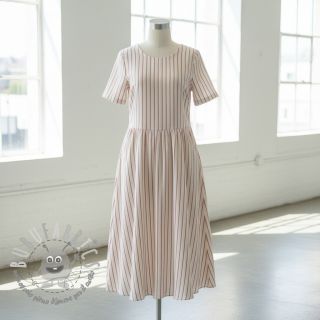 Mussola/Doppia garza YARN DYED Thin strip mauve