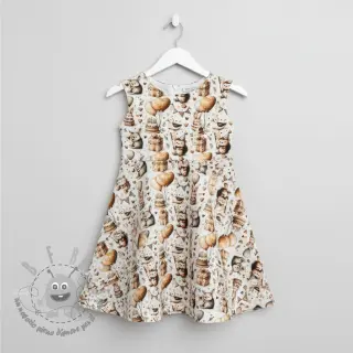 Mussola/Doppia garza Cuties design D digital print