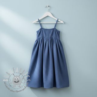 Mussola/Doppia garza midnight blue