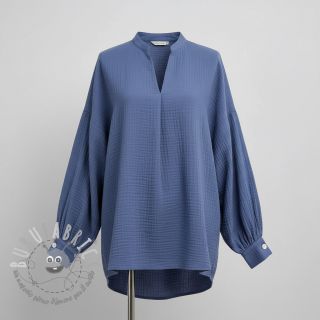 Mussola/Doppia garza midnight blue