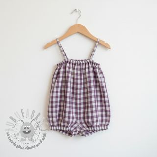 Mussola/Doppia garza Double sided CHECKS MINI grape