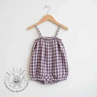 Mussola/Doppia garza Double sided CHECKS MINI grape
