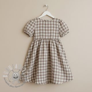 Mussola/Doppia garza Double sided CHECKS MINI sand