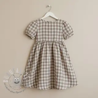 Mussola/Doppia garza Double sided CHECKS MINI sand