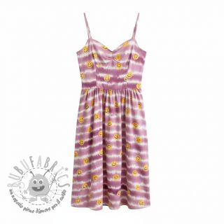 Mussola/Doppia garza Happy faces blush digital print