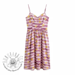 Mussola/Doppia garza Happy faces blush digital print