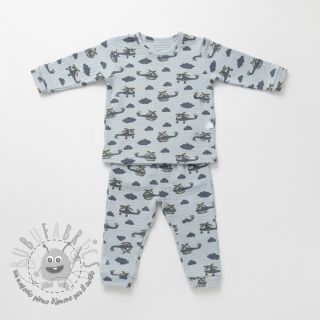 Mussola/Doppia garza Helicopters light blue