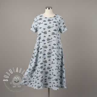 Mussola/Doppia garza Helicopters light blue