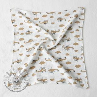 Mussola/Doppia garza Helicopters off white