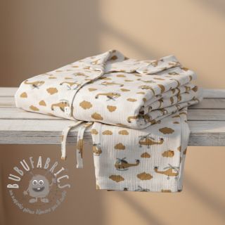 Mussola/Doppia garza Helicopters off white