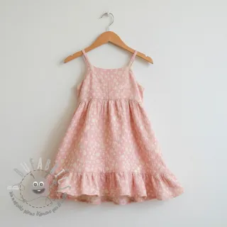 Mussola/Doppia garza JACQUARD Dots pink