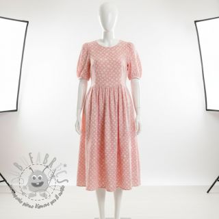 Mussola/Doppia garza JACQUARD Dots pink