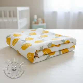 Mussola/Doppia garza Lemons white