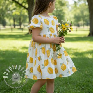 Mussola/Doppia garza Lemons white