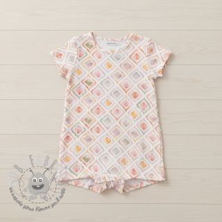 Mussola/Doppia garza Geo watercolour mauve digital print