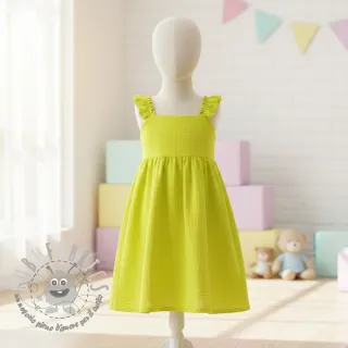 Mussola/Doppia garza NEON YELLOW ORGANIC
